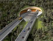 Back-up of Kurortny Prospect. Portal of a tunnel. Design